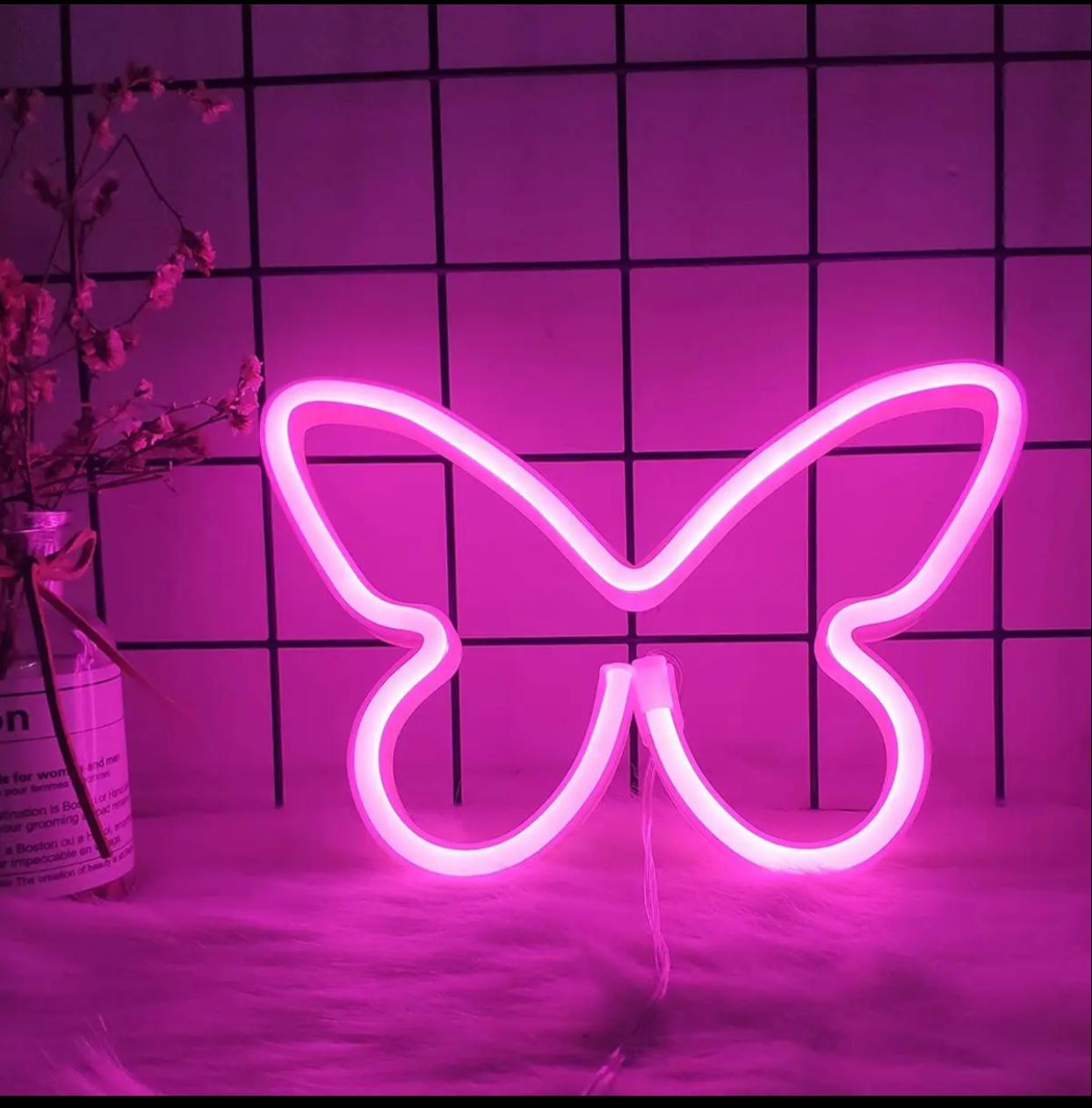Butterfly's Neon Sign Board
